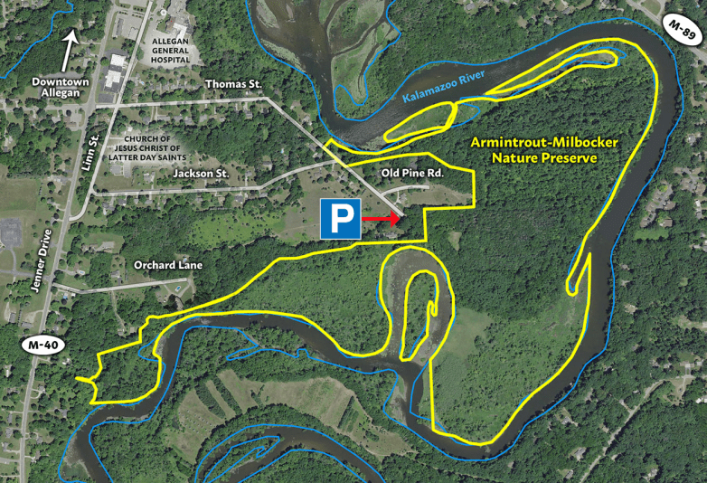 Armintrout-Milbocker Preserve map